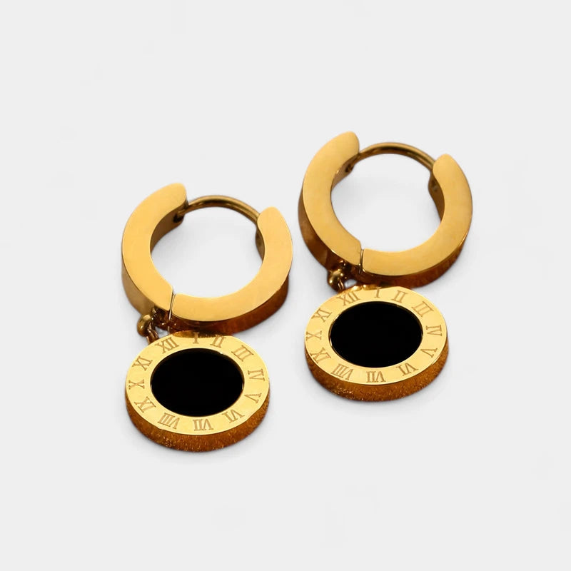 Virelle-Virelle | Dames sieradenset – Roestvrij staal, Ronde hanger, Vintage stijl