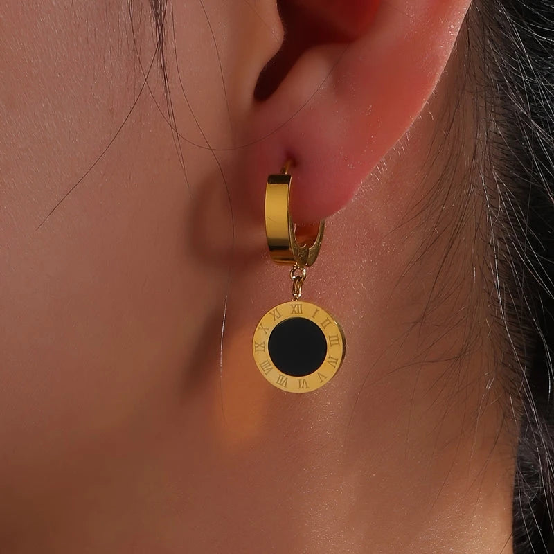 Virelle-Virelle | Dames sieradenset – Roestvrij staal, Ronde hanger, Vintage stijl