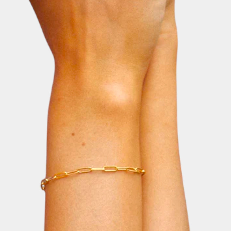 Virelle-Virelle | Damesarmband – Stalen paperclip-schakel, verstelbare sluiting