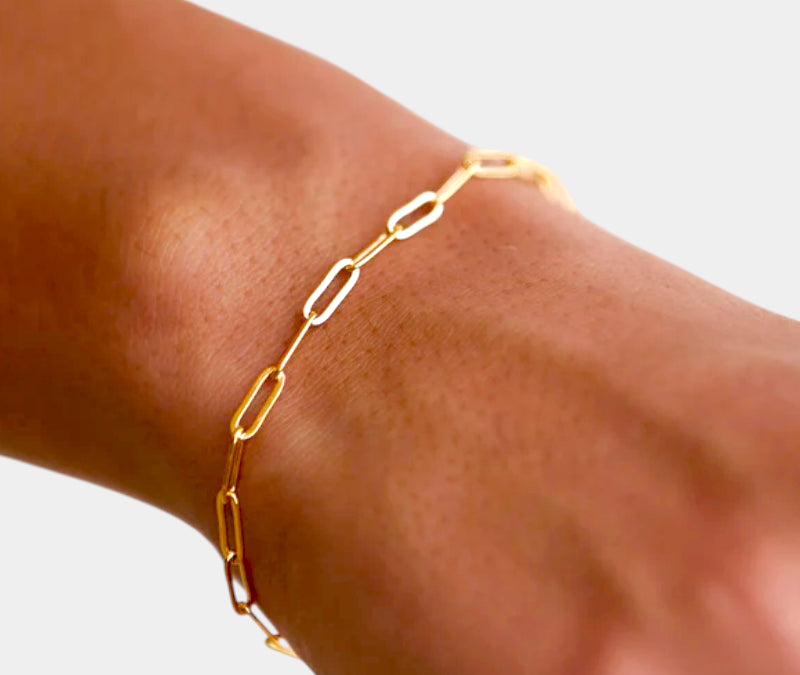 Virelle-Virelle | Damesarmband – Stalen paperclip-schakel, verstelbare sluiting