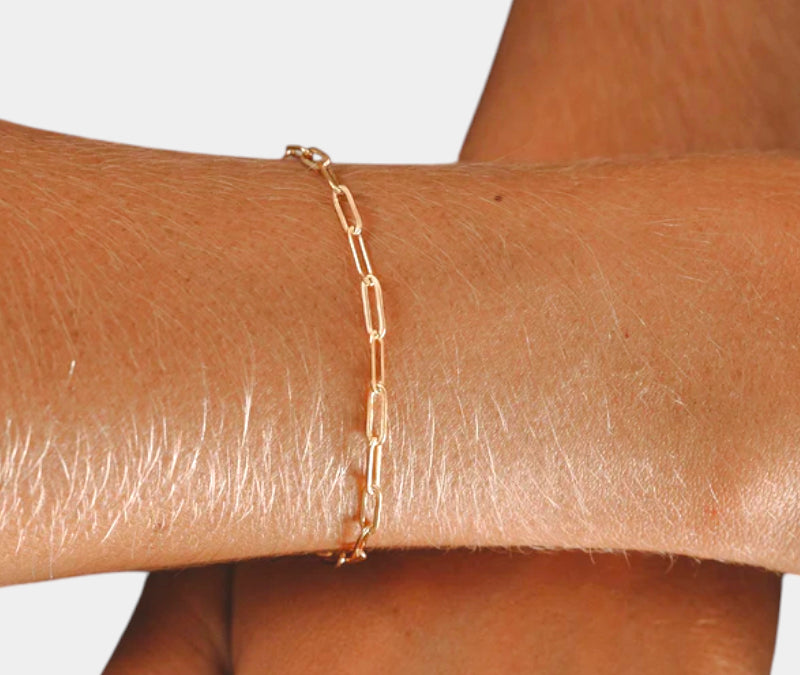 Virelle-Virelle | Damesarmband – Stalen paperclip-schakel, verstelbare sluiting
