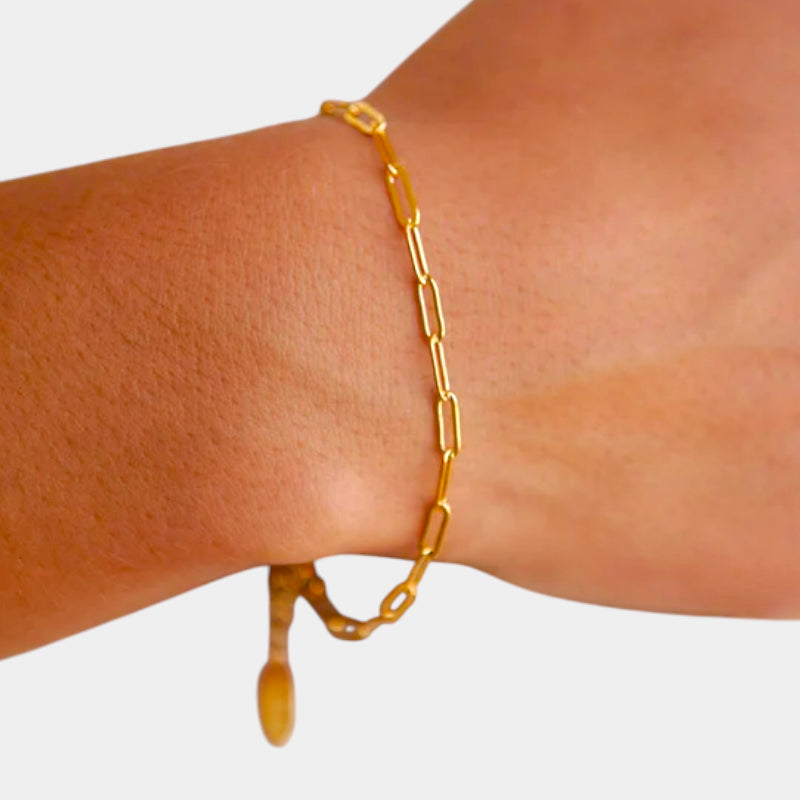 Virelle-Virelle | Damesarmband – Stalen paperclip-schakel, verstelbare sluiting