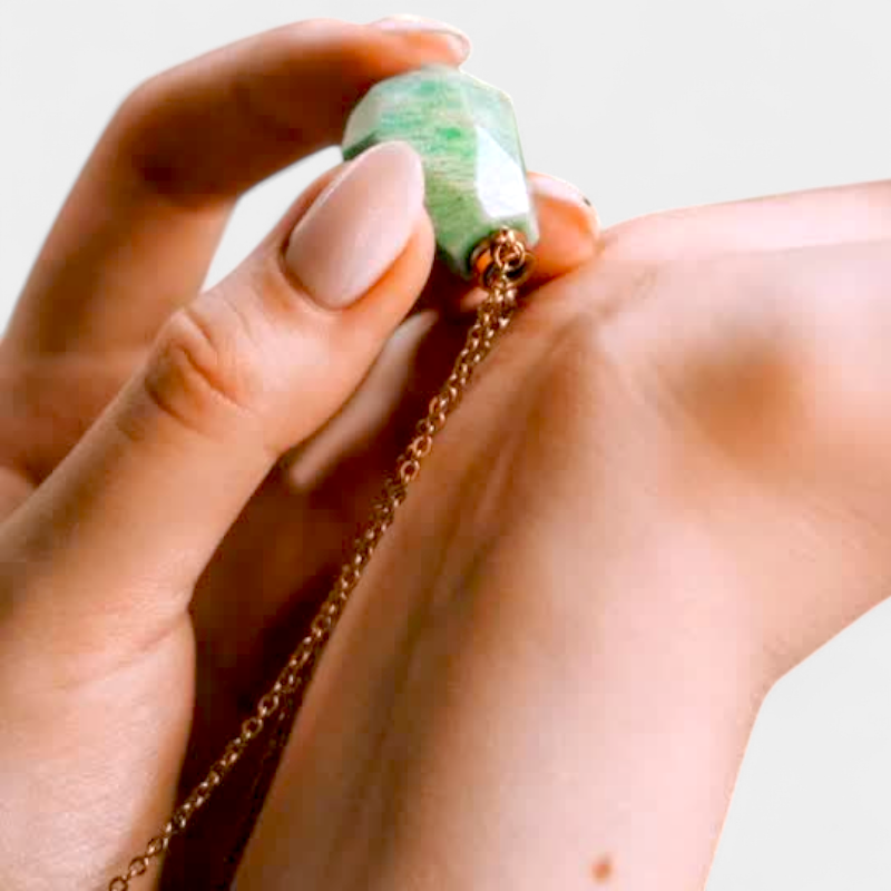 Virelle-Virelle | Damesketting – Kristallen parfumflesje-hanger, fijne schakelketting