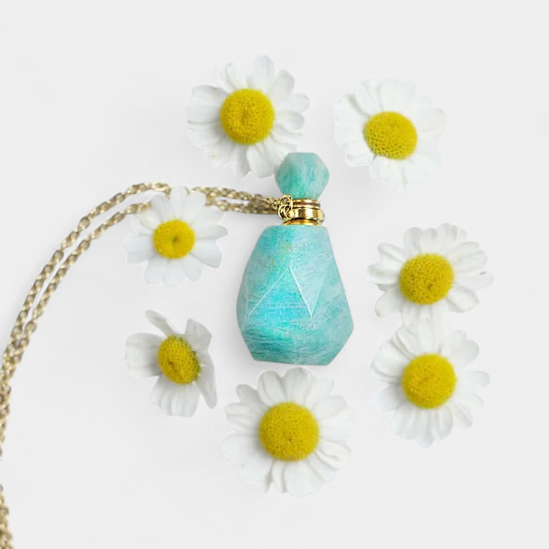 Virelle-Virelle | Damesketting – Kristallen parfumflesje-hanger, fijne schakelketting