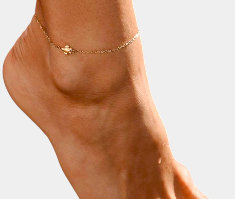 Virelle-Virelle | Enkelband – Sierlijke schildpad-hanger, verstelbare ketting