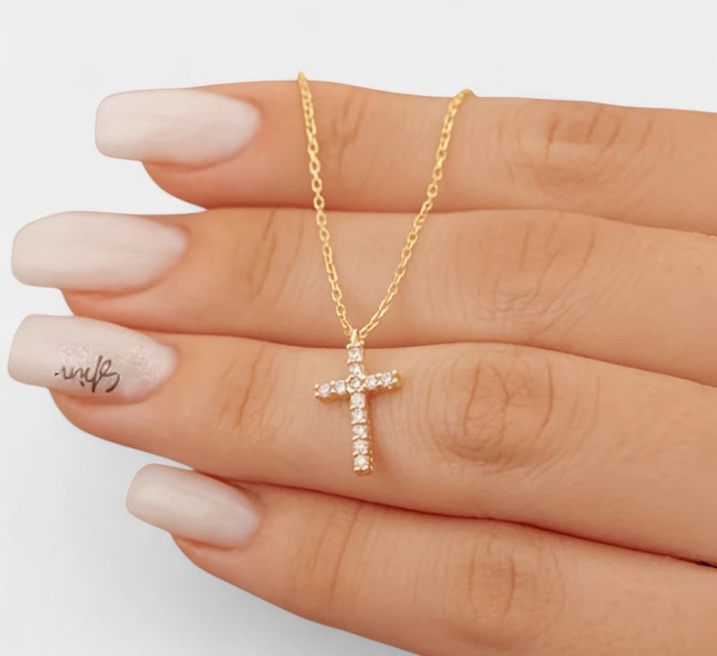 Virelle-Virelle Hanger - Rhinestone inlaid cross pendant voor elke gelegenheid