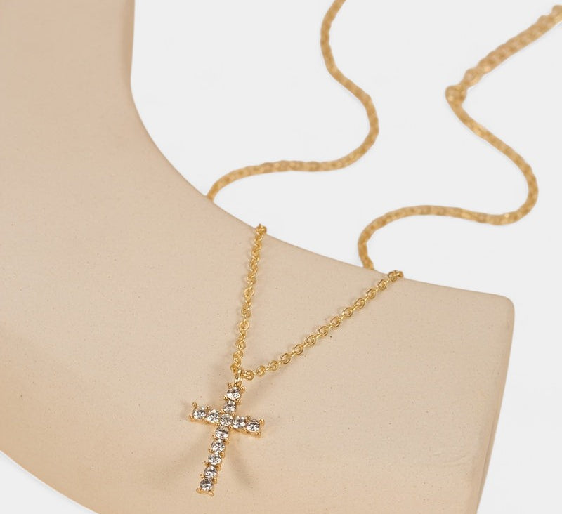 Virelle-Virelle Hanger - Rhinestone inlaid cross pendant voor elke gelegenheid