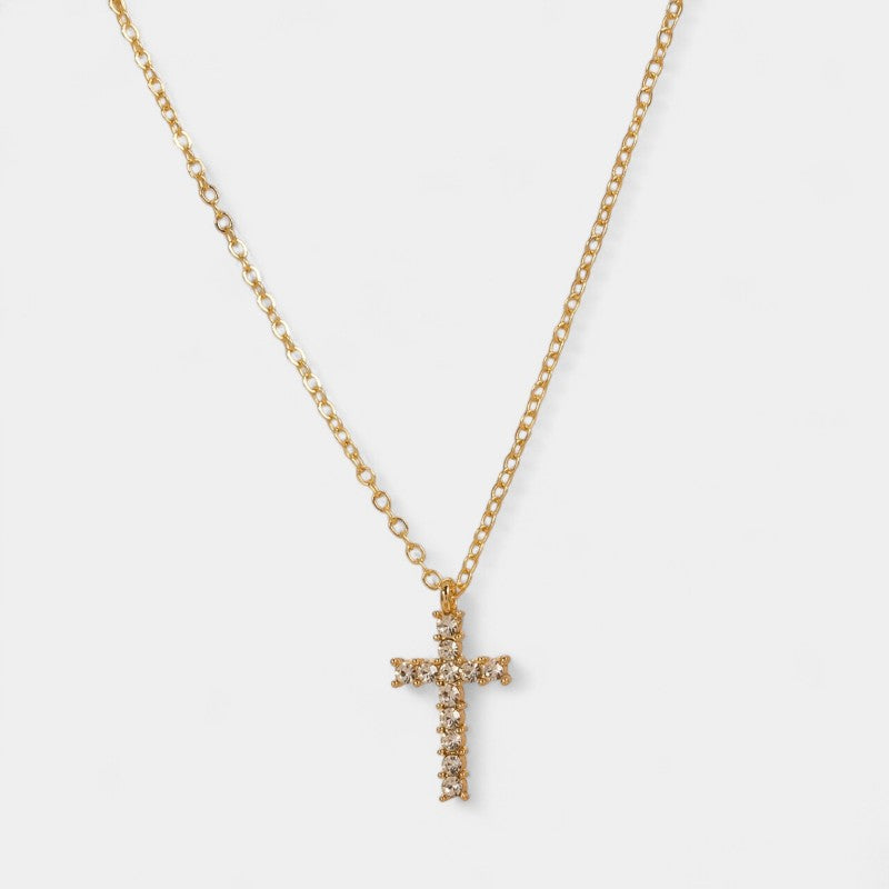 Virelle-Virelle Hanger - Rhinestone inlaid cross pendant voor elke gelegenheid