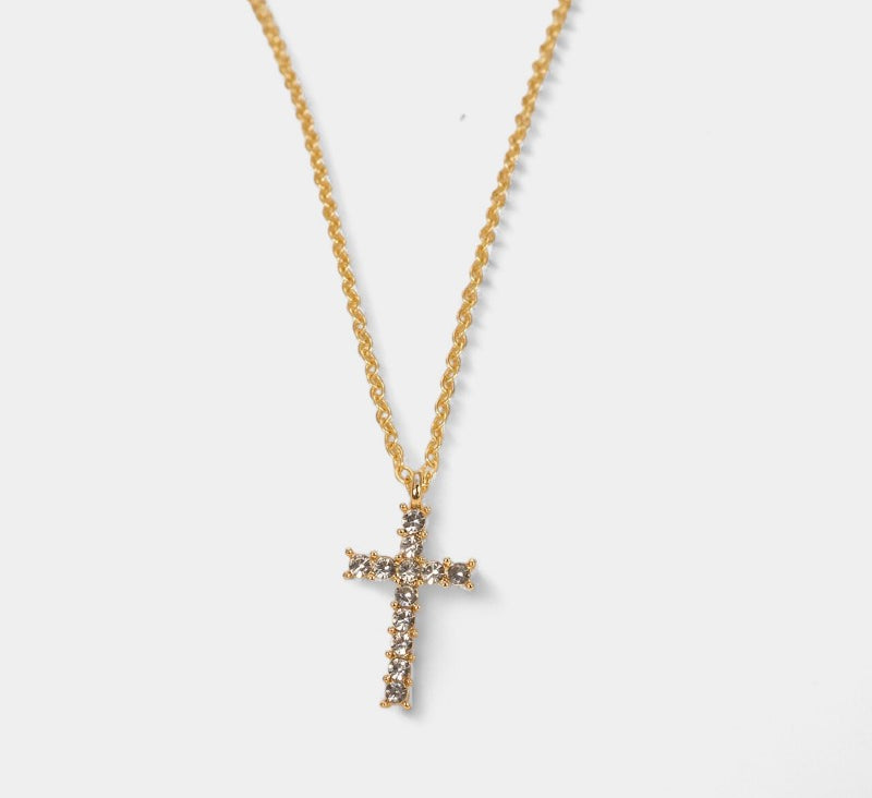 Virelle-Virelle Hanger - Rhinestone inlaid cross pendant voor elke gelegenheid