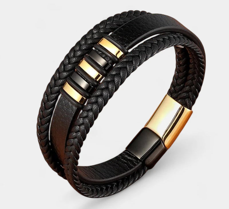 Virelle-Virelle | Heren Armband – Echt Leer, Minimalistisch Ontwerp, Magnetische Sluiting