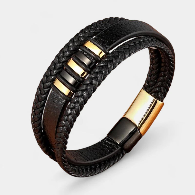 Virelle-Virelle | Heren Armband – Echt Leer, Minimalistisch Ontwerp, Magnetische Sluiting