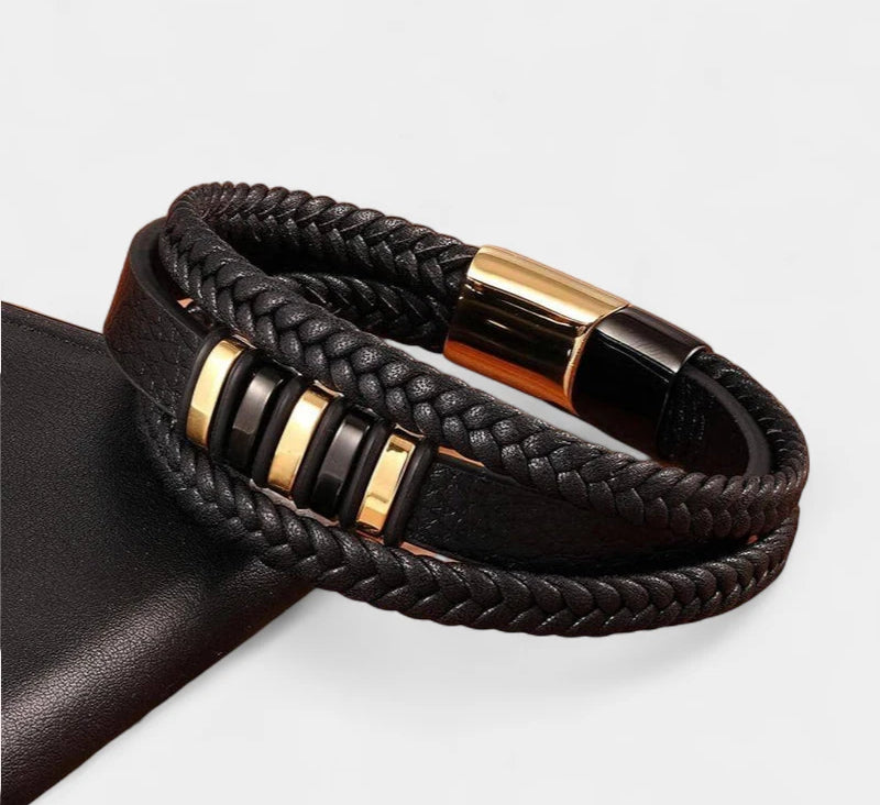 Virelle-Virelle | Heren Armband – Echt Leer, Minimalistisch Ontwerp, Magnetische Sluiting