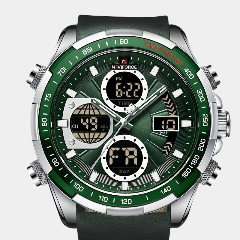 Virelle-Virelle | Heren Horloge - Echt Leer, Datum, Chronograaf