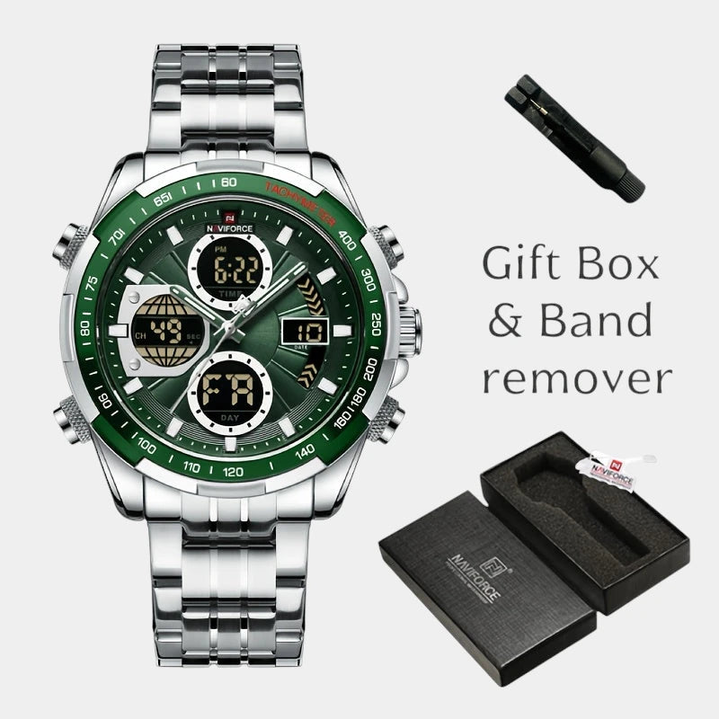 Virelle-Virelle | Heren Horloge - Echt Leer, Datum, Chronograaf