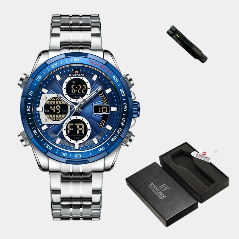 Virelle-Virelle | Heren Horloge - Echt Leer, Datum, Chronograaf