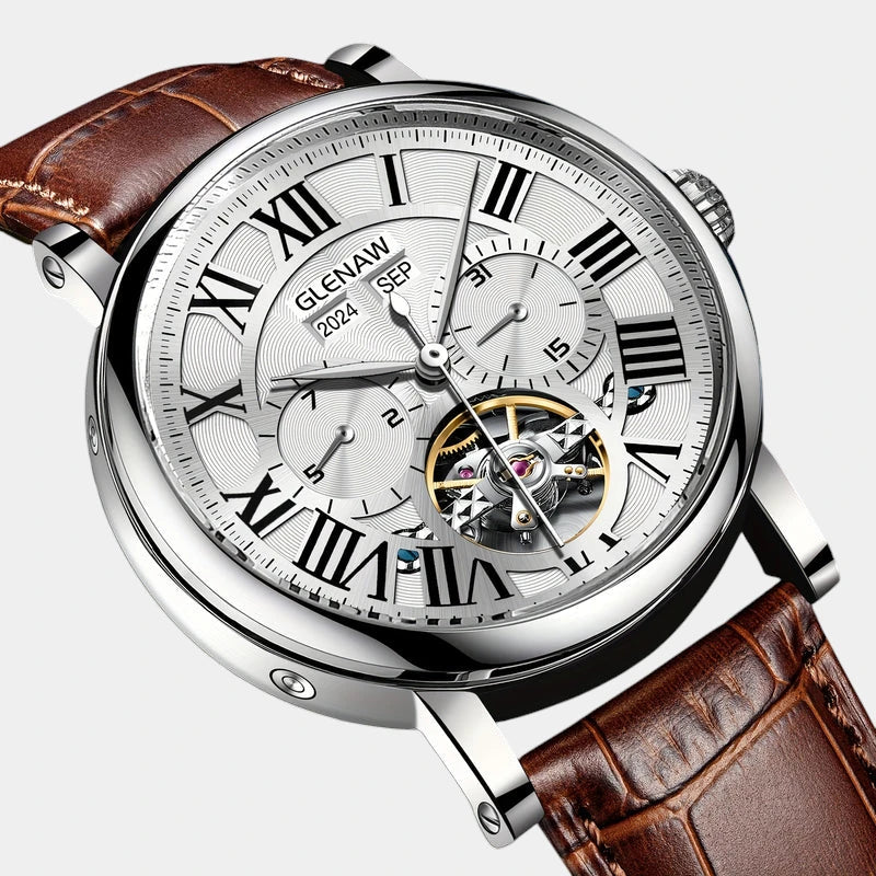 Virelle-Virelle | Heren Horloge – PU Lerenband Zelfopwindend, Datum