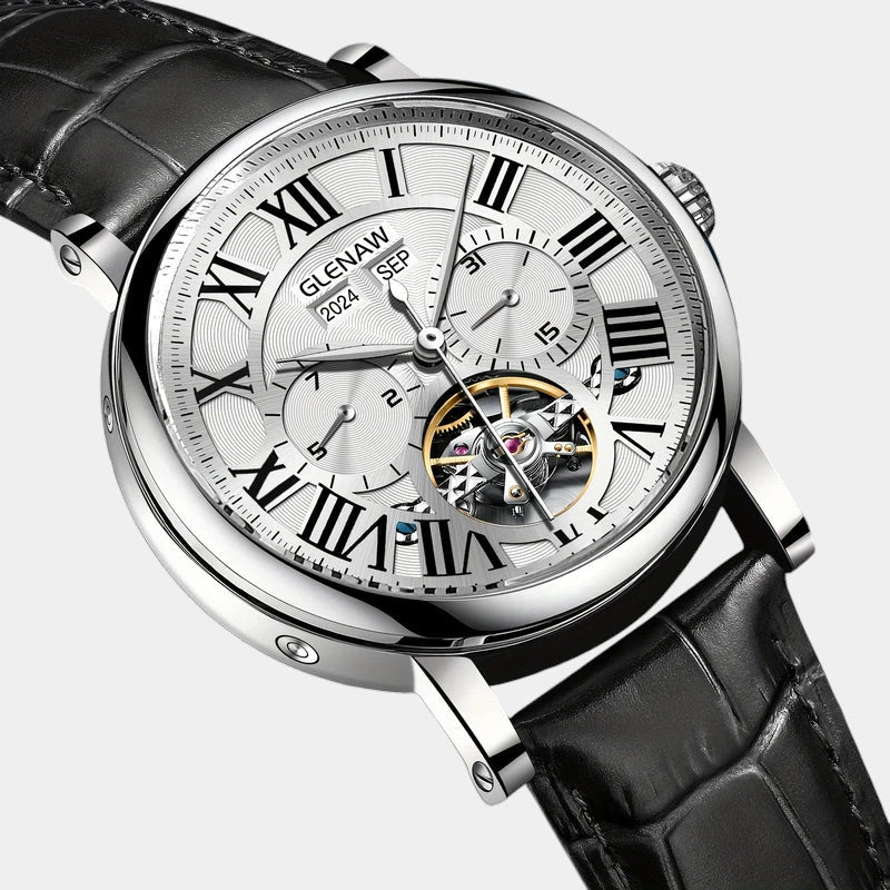 Virelle-Virelle | Heren Horloge – PU Lerenband Zelfopwindend, Datum