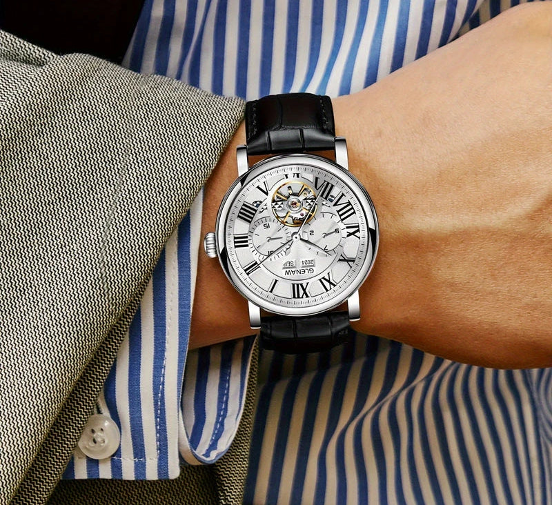 Virelle-Virelle | Heren Horloge – PU Lerenband Zelfopwindend, Datum