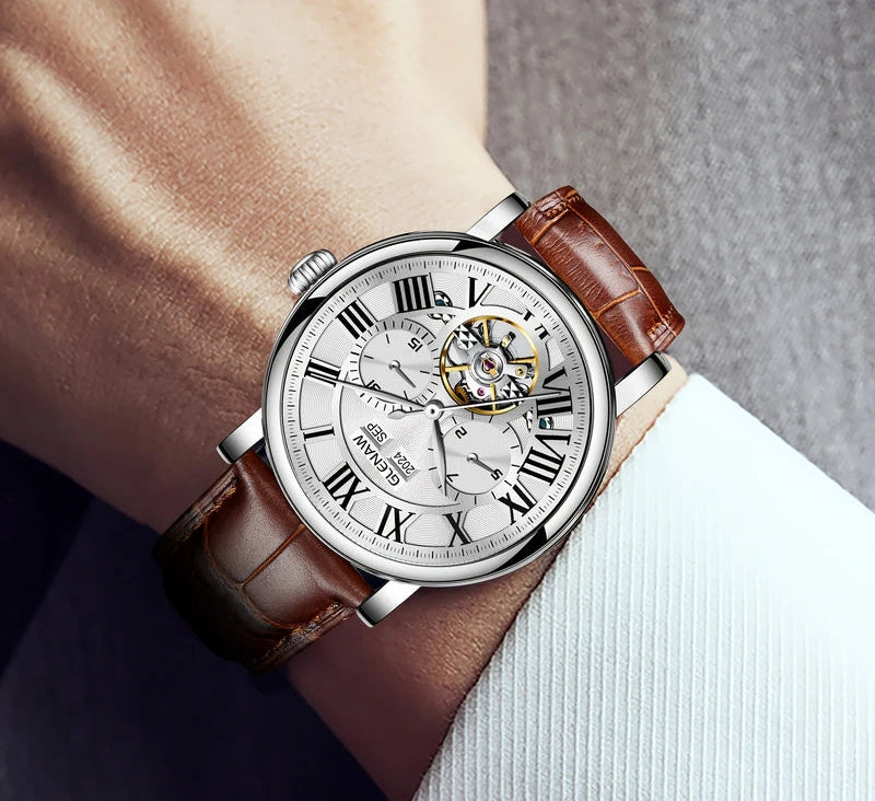 Virelle-Virelle | Heren Horloge – PU Lerenband Zelfopwindend, Datum