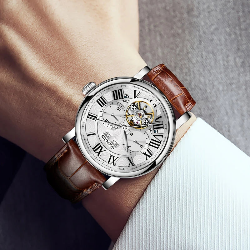 Virelle-Virelle | Heren Horloge – PU Lerenband Zelfopwindend, Datum