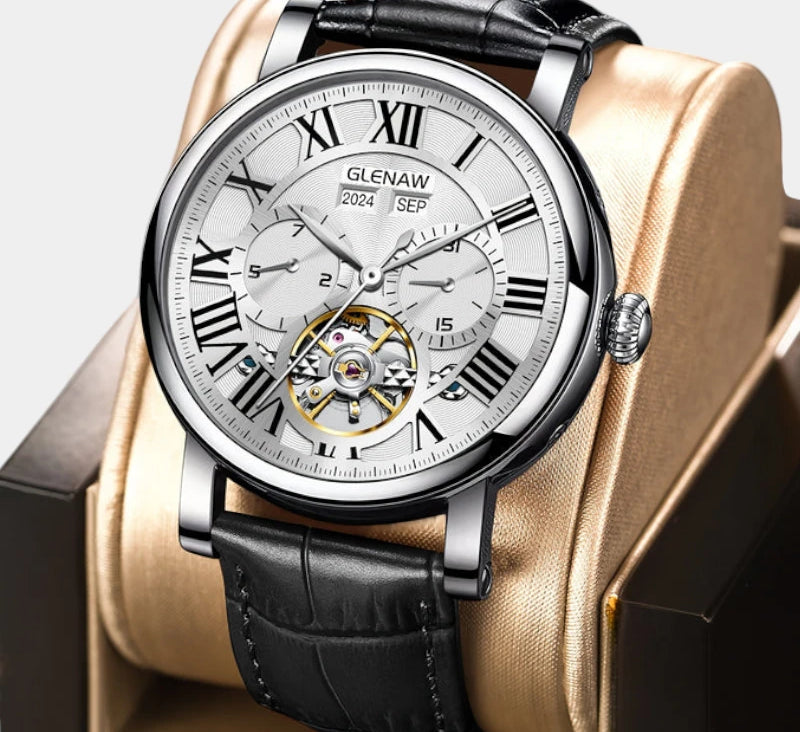 Virelle-Virelle | Heren Horloge – PU Lerenband Zelfopwindend, Datum