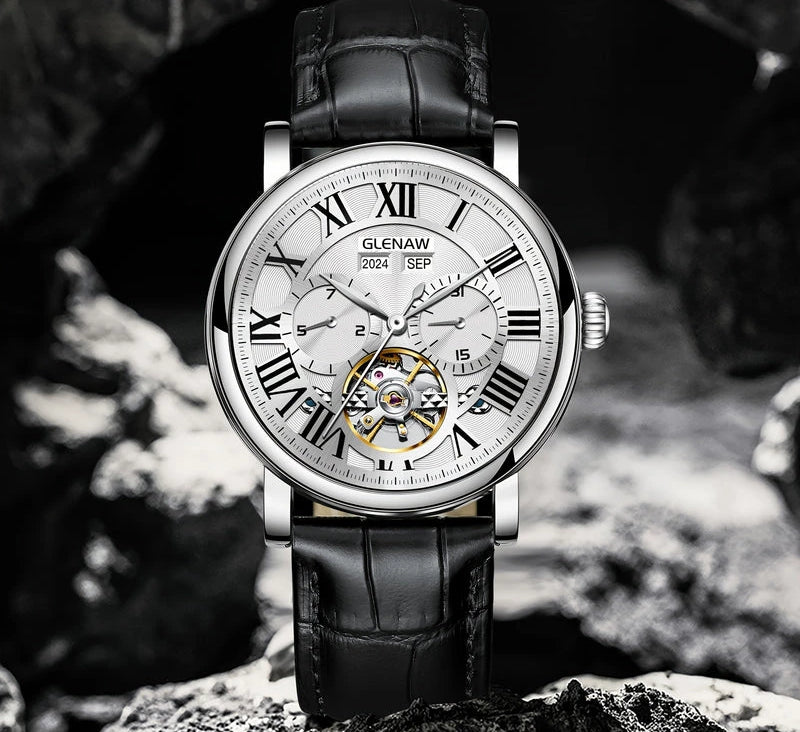 Virelle-Virelle | Heren Horloge – PU Lerenband Zelfopwindend, Datum