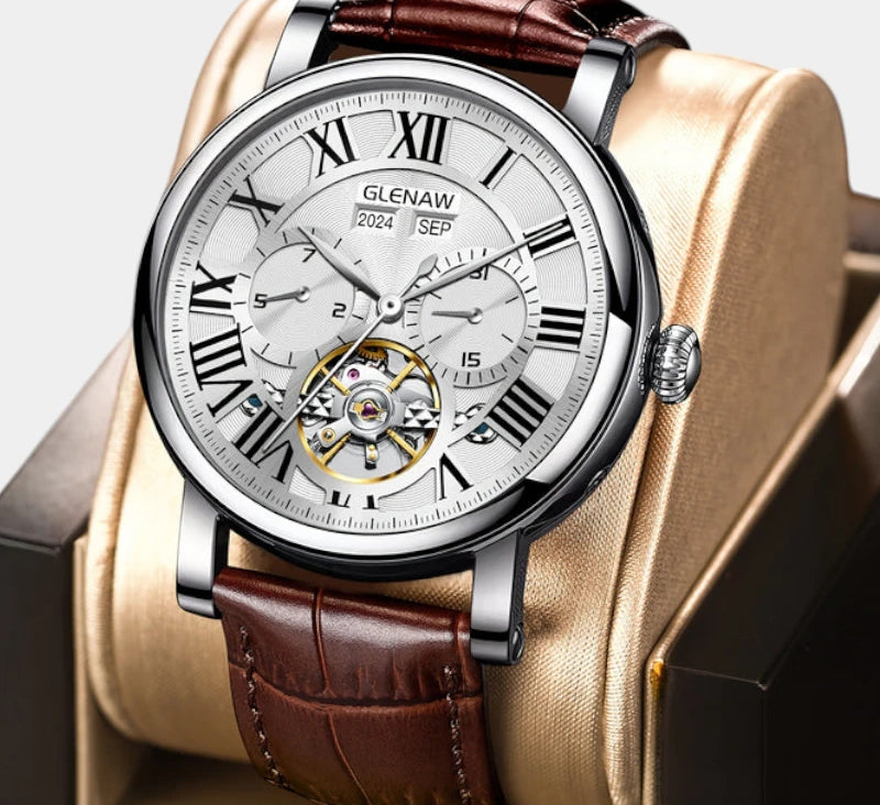 Virelle-Virelle | Heren Horloge – PU Lerenband Zelfopwindend, Datum