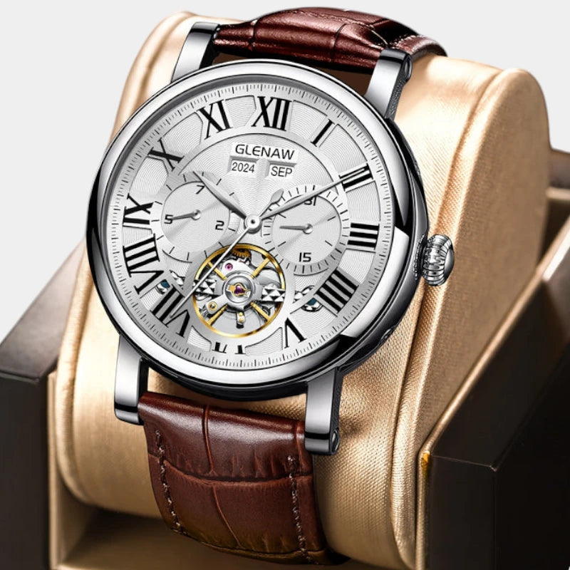 Virelle-Virelle | Heren Horloge – PU Lerenband Zelfopwindend, Datum