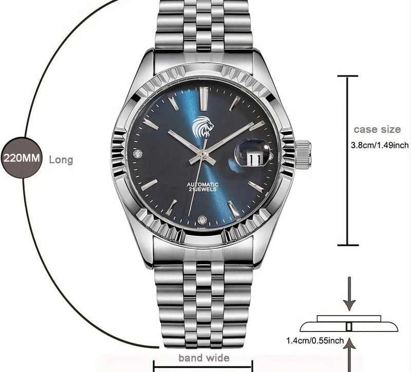 Virelle-Virelle | Heren Horloge – RVS, Automatisch, Datumweergave