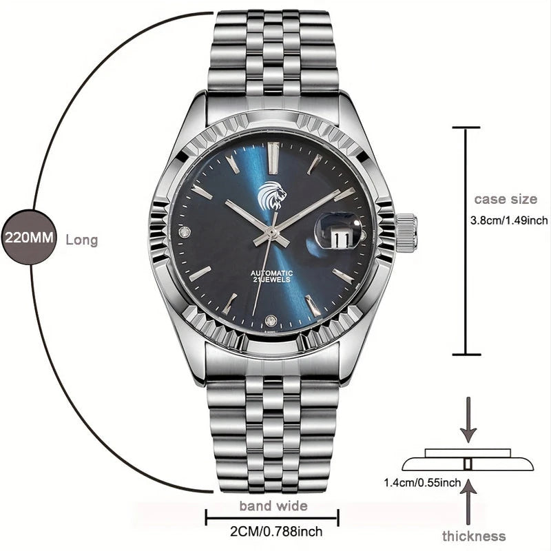 Virelle-Virelle | Heren Horloge – RVS, Automatisch, Datumweergave