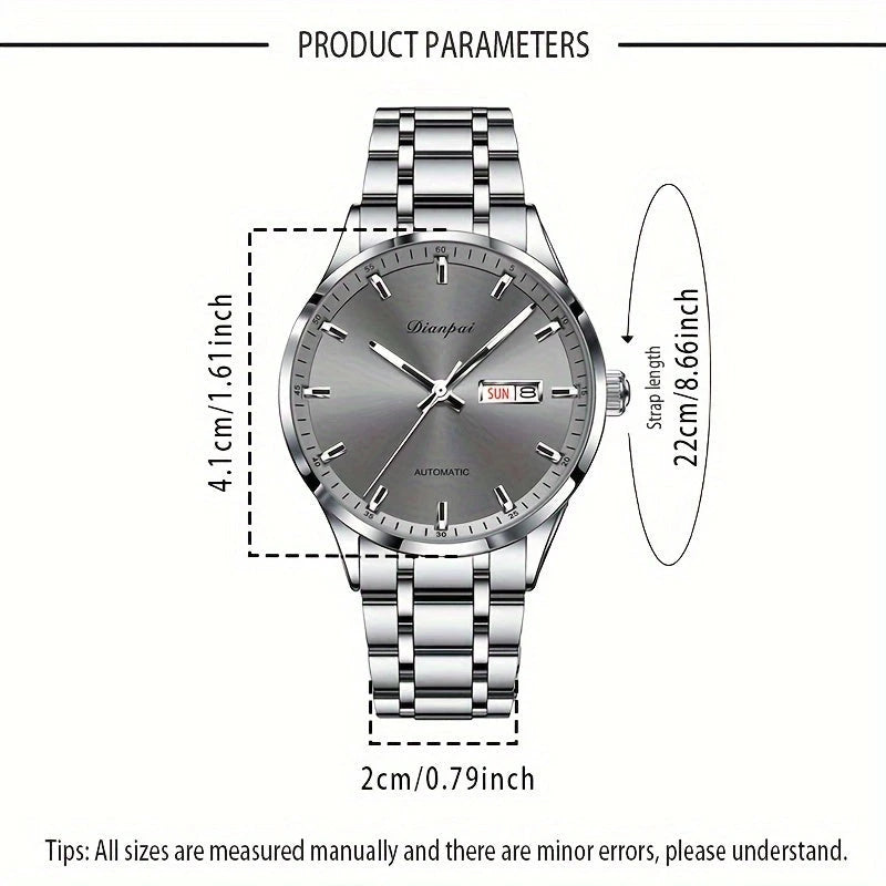 Virelle-Virelle | Heren Horloge – RVS Kalender, Dateweergave