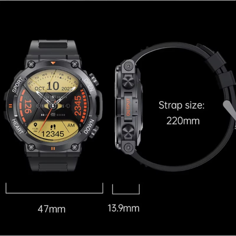 Virelle-Virelle | Heren Smartwatch – HD Touchscreen, Bluetooth Verbinding, Activiteitentracker