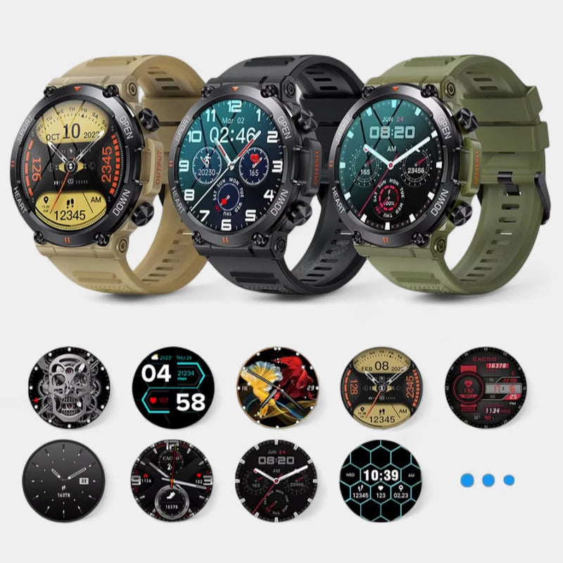 Virelle-Virelle | Heren Smartwatch – HD Touchscreen, Bluetooth Verbinding, Activiteitentracker