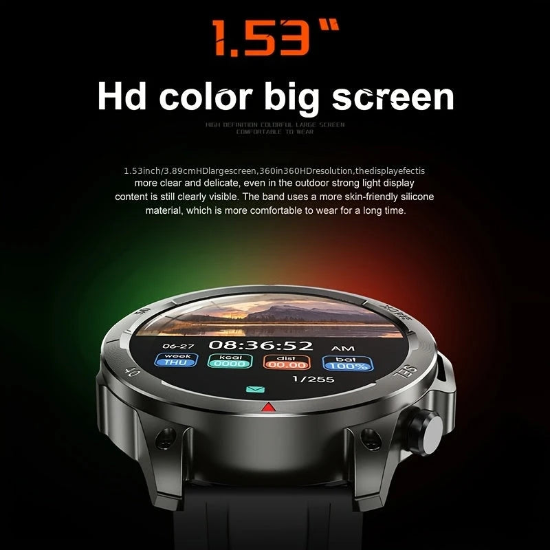 Virelle-Virelle | Heren Smartwatch – Silica Gel 3.89cm Scherm, NFC