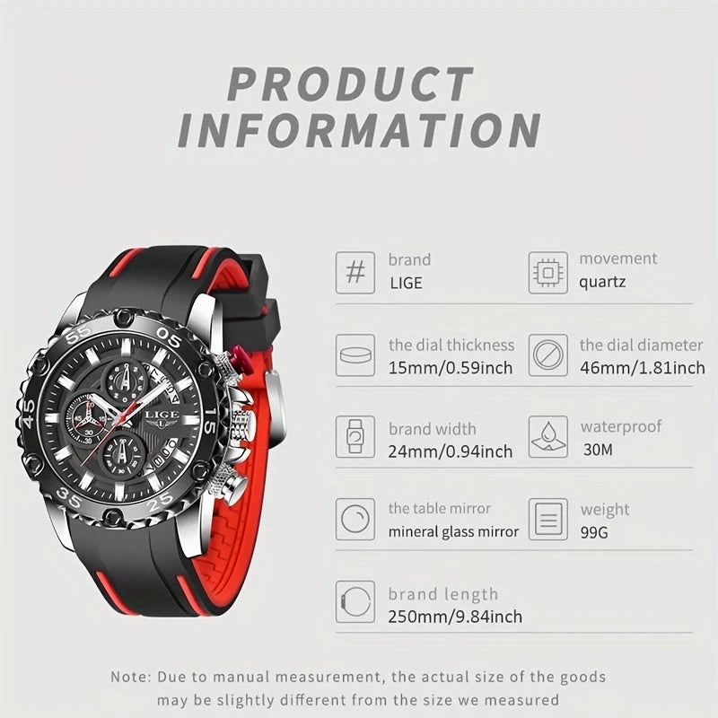 Virelle-Virelle | Heren Sporthorloge – Zinc Alloy Glow Dial, Chrono