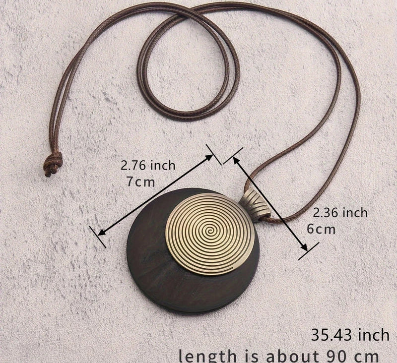Virelle-Virelle | Unisex Ketting – Retro Hanger, Boheemse Etnische Stijl, Lange Trui Ketting, Veelzijdig Geschenk
