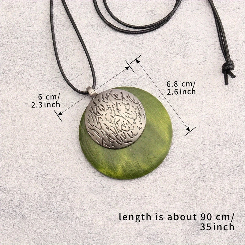 Virelle-Virelle | Unisex Ketting – Retro Hanger, Boheemse Etnische Stijl, Lange Trui Ketting, Veelzijdig Geschenk