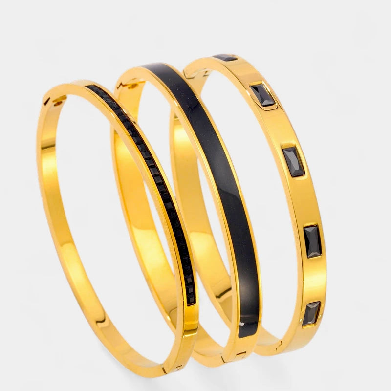 Virelle-Virelle | Unisex armbandenset – Roestvrij staal, Boheemse stijl, Strassdetails