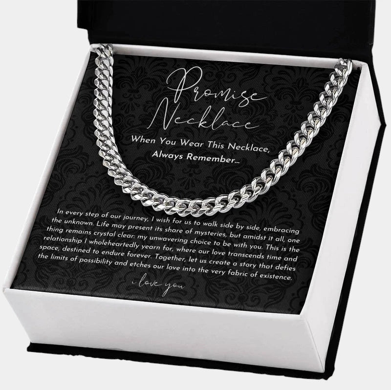 Virelle-jewelry-Virelle | Heren Ketting – Schakelontwerp, Symbolisch Beloftegeschenk, Tijdloos Staal