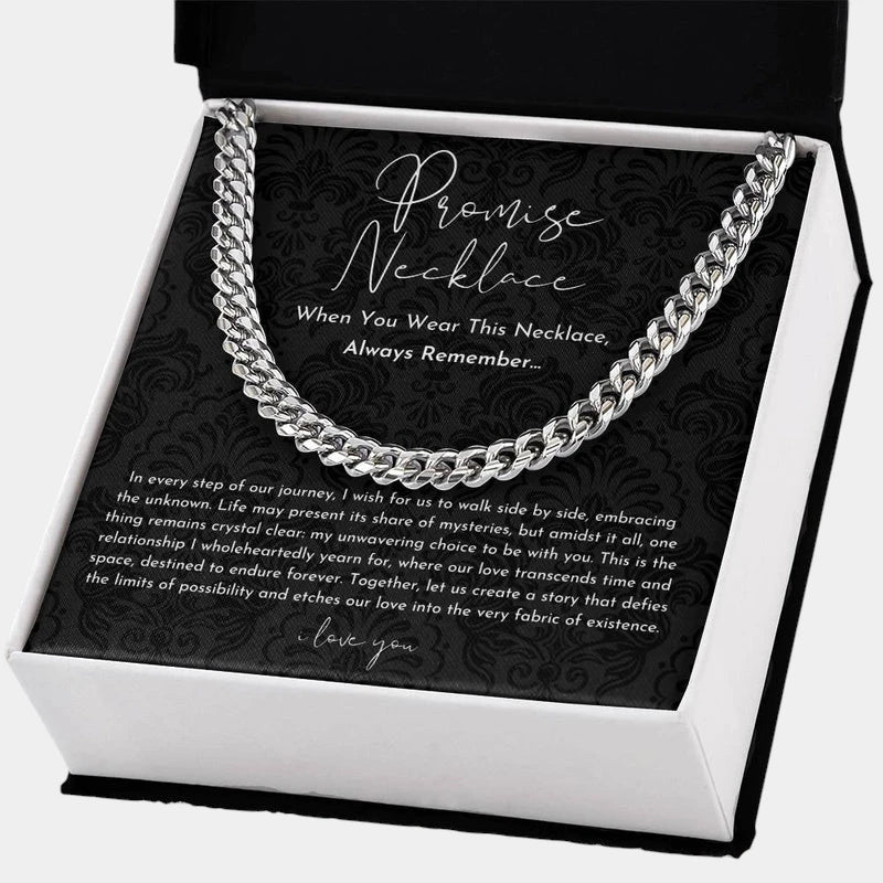 Virelle-jewelry-Virelle | Heren Ketting – Schakelontwerp, Symbolisch Beloftegeschenk, Tijdloos Staal