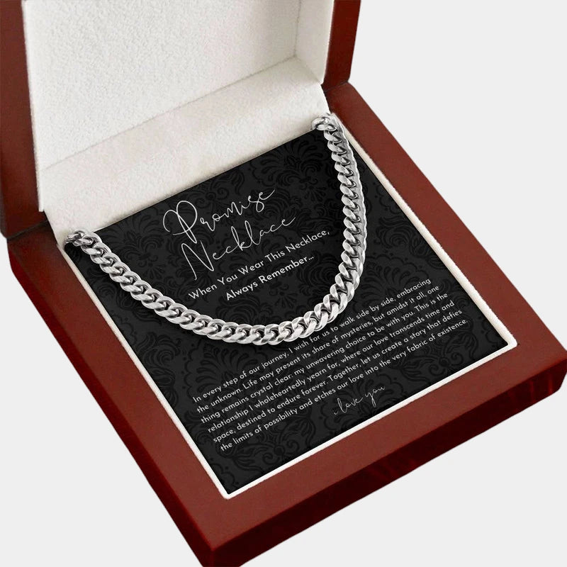 Virelle-jewelry-Virelle | Heren Ketting – Schakelontwerp, Symbolisch Beloftegeschenk, Tijdloos Staal