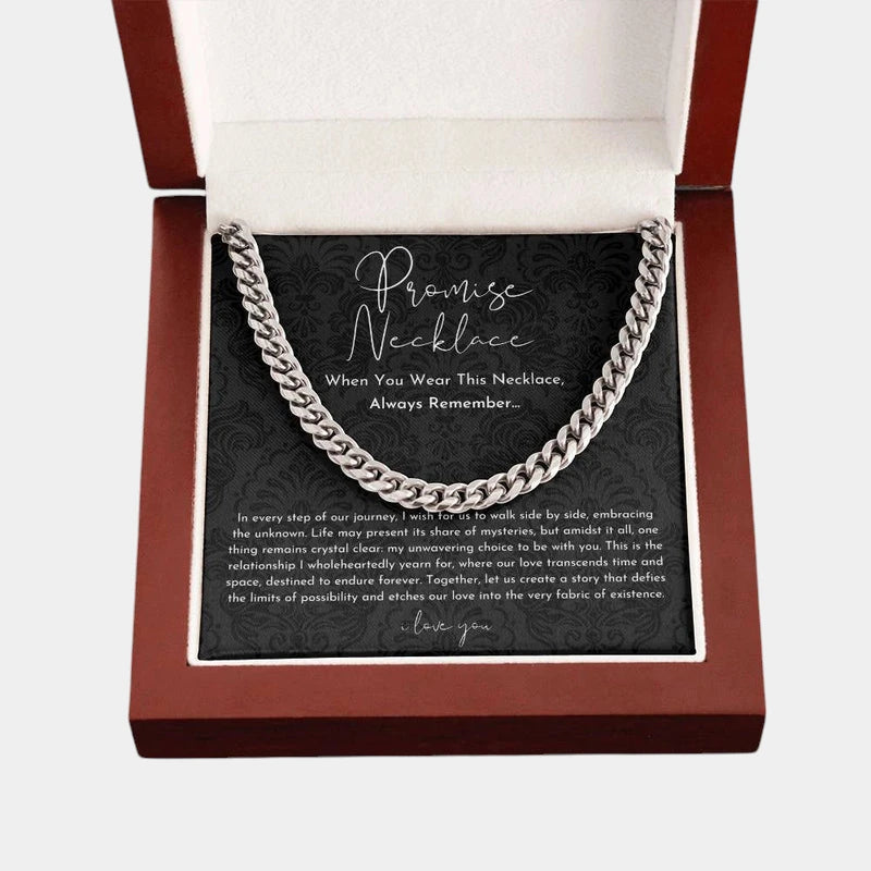 Virelle-jewelry-Virelle | Heren Ketting – Schakelontwerp, Symbolisch Beloftegeschenk, Tijdloos Staal