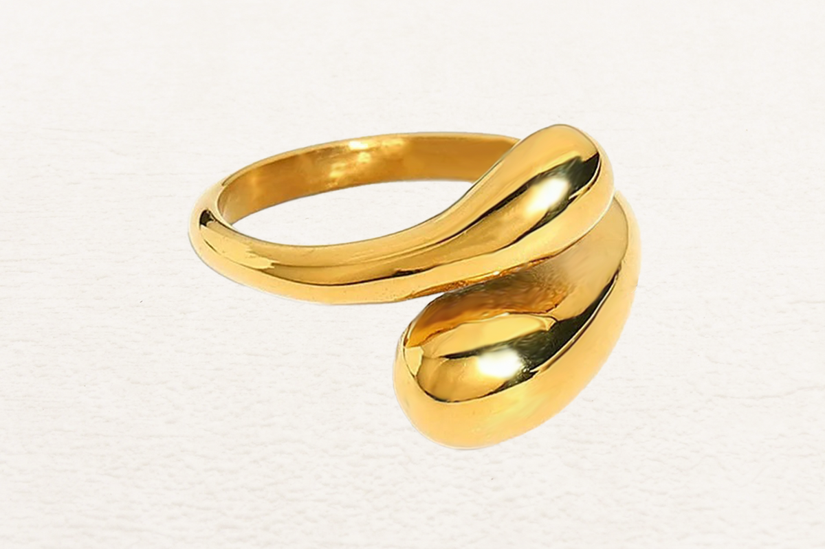 Willow Druppel Wikkel Ring - Rosa Jewels