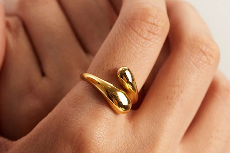 Willow Druppel Wikkel Ring - Rosa Jewels