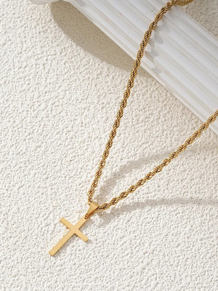 Zahra Twist Chain Kruis Ketting