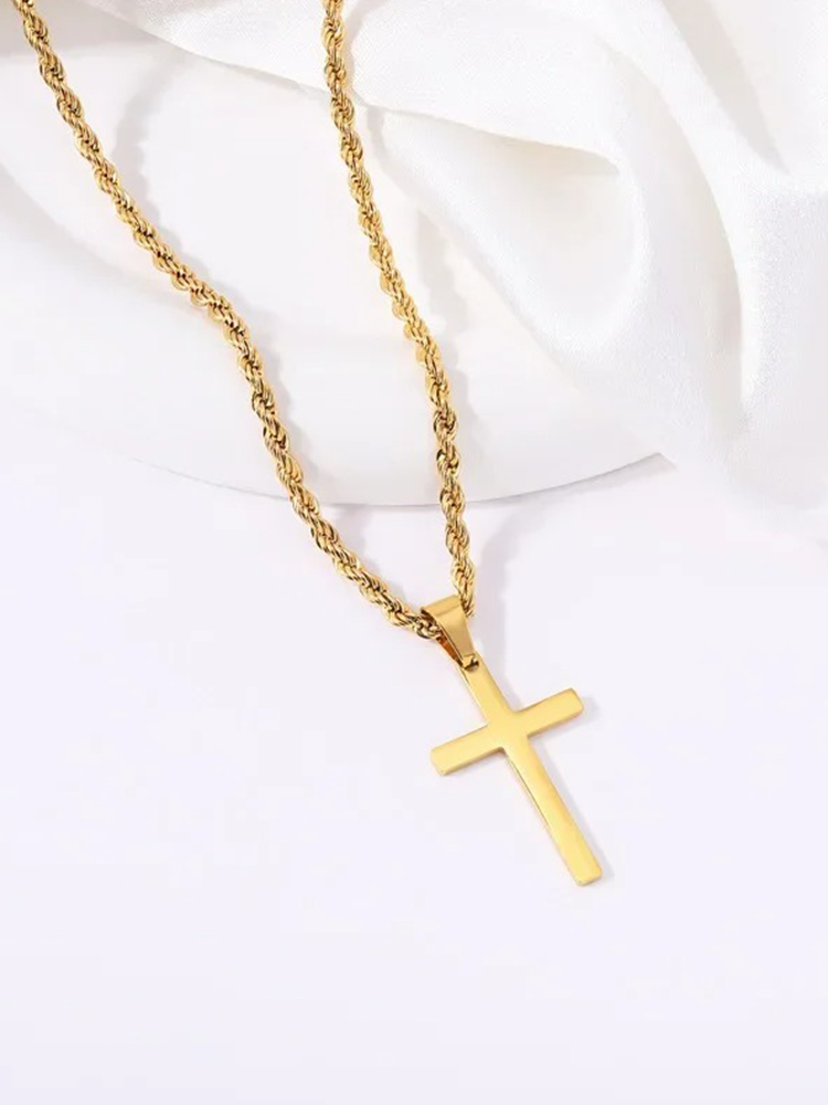 Zahra Twist Chain Kruis Ketting