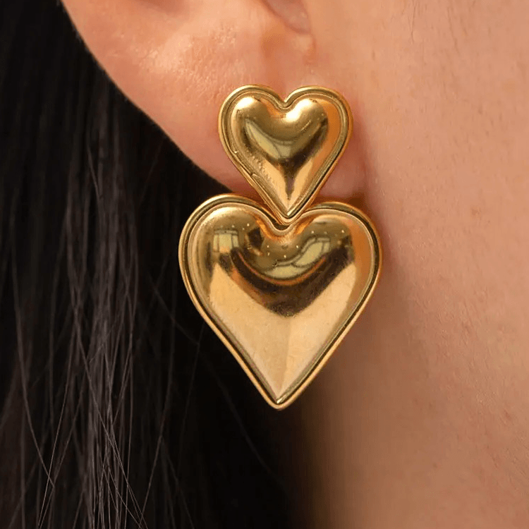 Giselle Heart Oorbellen - Rosa Jewels