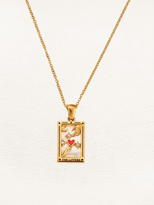 Amelie Lovers Charm Ketting - Rosa Jewels