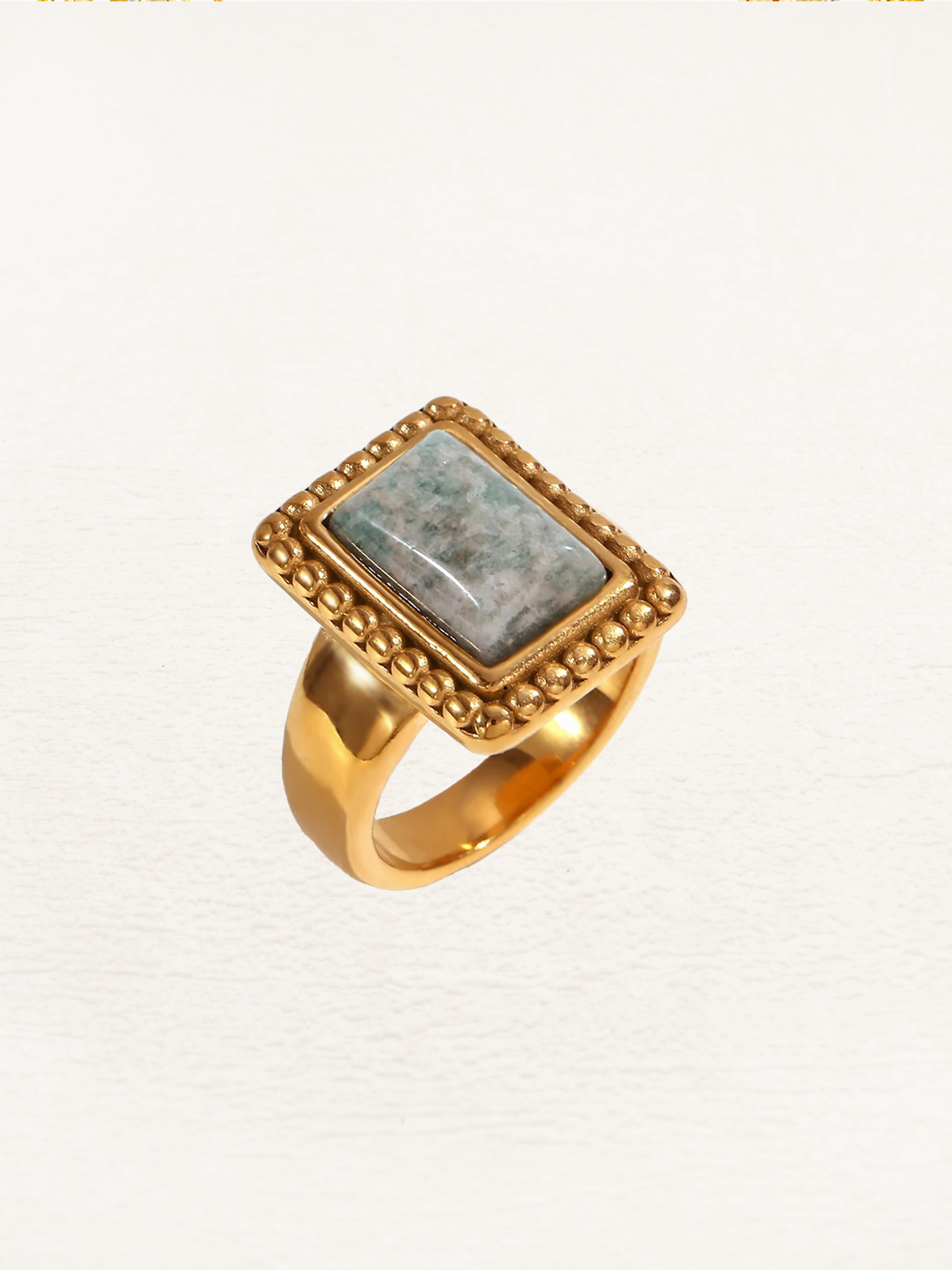 Amira Amazoniet Edelsteen Ring Goud