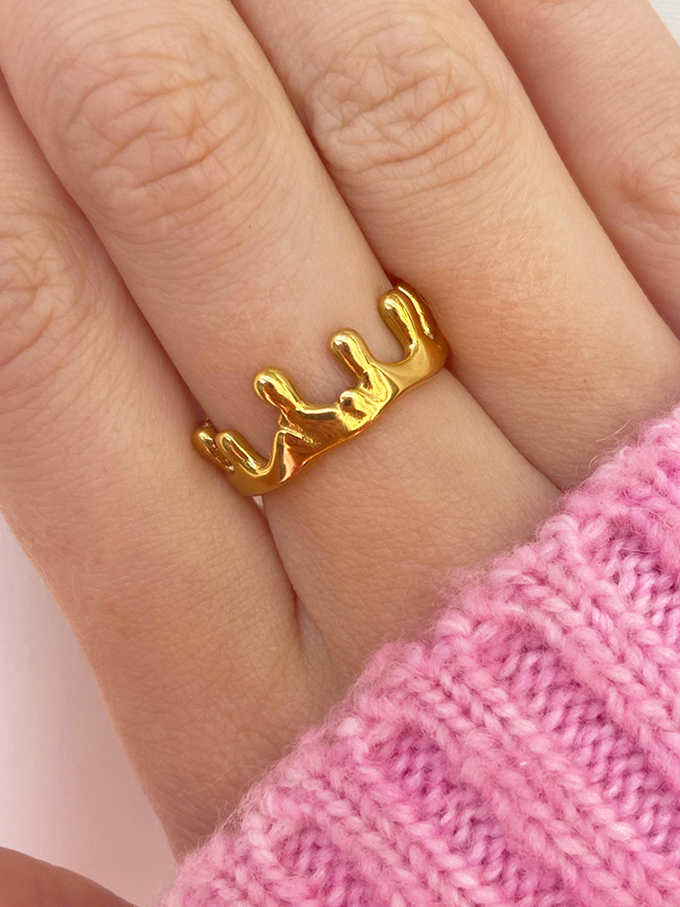 Anouk Druppel Ring Goud - Rosa Jewels